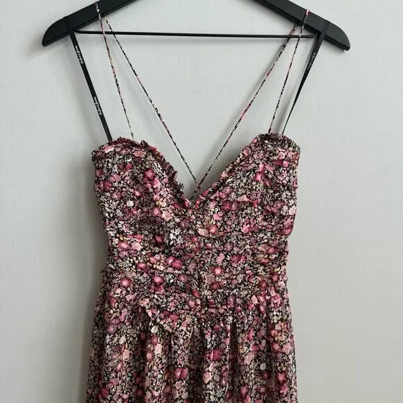 NEW For Love & Lemons Joelle Floral Maxi Dress M - Picture 3 of 14